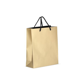 FSC Papier Geschenktasche 24 x 10 x 30cm 200g/m² - Gold bedrucken, Art.-Nr. LT91516-N0006