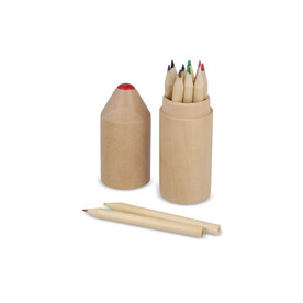 Hochwertiges Buntstiftset aus Holz - Natur bedrucken, Art.-Nr. LT91574-N0094