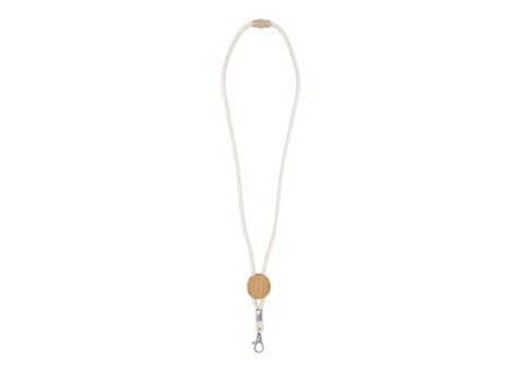 Baumwollkordel Lanyard - Natur bedrucken, Art.-Nr. LT95310-N0094 Baumwollkordel Lanyard - Natur bedrucken, Art.-Nr. LT95310-N0094