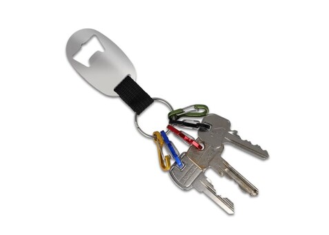 Bottle Opener keychain - Silber bedrucken, Art.-Nr. LT99706-N0005