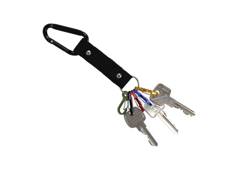 Caribiner key holder - Schwarz bedrucken, Art.-Nr. LT99707-N0002