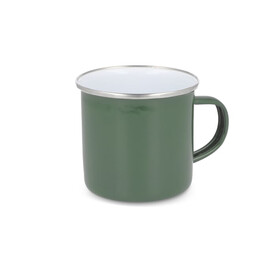 Emalie Becher 350ml - Olivgrün bedrucken, Art.-Nr. LT51110-N0043