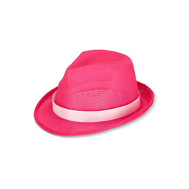 Polyestermütze mit Sublimationsband - Neonpink bedrucken, Art.-Nr. LT90501-N9972