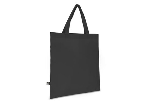 R-PET Tragetasche aus Non Woven mit kurzen Griffen 38 x 42cm 75g/m² - Grau bedrucken, Art.-Nr. LT91327-N0061