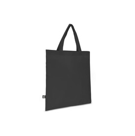 R-PET Tragetasche aus Non Woven mit kurzen Griffen 38 x 42cm 75g/m² - Grau bedrucken, Art.-Nr. LT91327-N0061