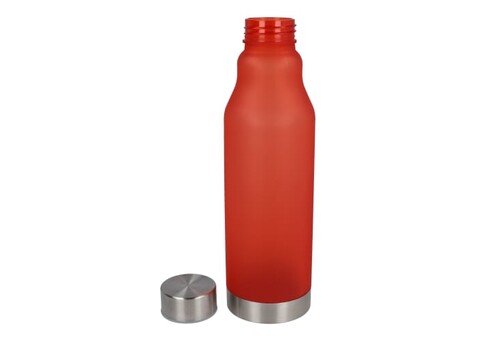 R-PET Flasche gefrostet 600ml - Gefrostet Rot bedrucken, Art.-Nr. LT98824-N5421