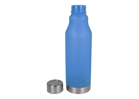 R-PET Flasche gefrostet 600ml - Gefrostet Blau bedrucken, Art.-Nr. LT98824-N5411