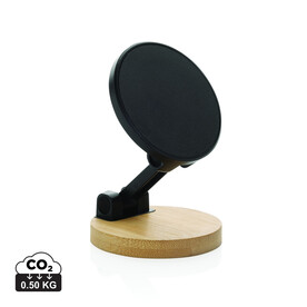 Magmount Telefonständer aus RCS rec. Kunststoff und Bambus schwarz, braun bedrucken, Art.-Nr. P301.2401 Magmount Telefonständer aus RCS rec. Kunststoff und Bambus schwarz, braun bedrucken, Art.-Nr. P301.2401