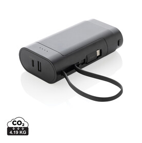 CycleCell 10.000mah Powerbank mit herausnehmbarer Batterie schwarz bedrucken, Art.-Nr. P322.5401