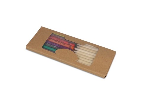 Malstifte und Buntstifte in Kraftbox - Natur bedrucken, Art.-Nr. LT91577-N0094