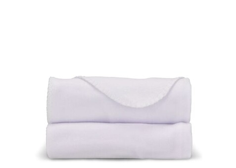 fleece blanket 190 gsm 120x150 cm - Weiss bedrucken, Art.-Nr. LT90101-N0001