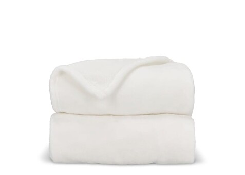 colar fleece blanket 130x170 cm - Weiss bedrucken, Art.-Nr. LT90103-N0001