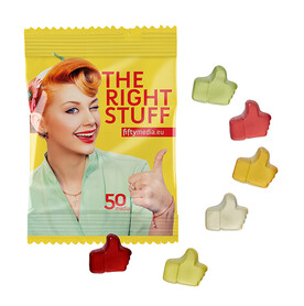 Fruchtgummi STANDARD 10 g bedrucken, Art.-Nr. 110710000 Fruchtgummi STANDARD 10 g bedrucken, Art.-Nr. 110710000