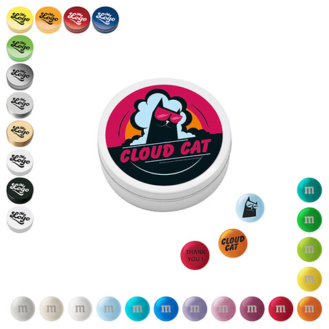 Personalisierte M&amp;M'S® Metallbox 20 g bedrucken, Art.-Nr. 110734050
