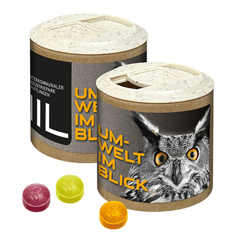 Papier-Werbedose mit Pulmoll Pastillen bedrucken, Art.-Nr. 110765005