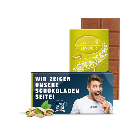 PREMIUM SCHOKOLADE LINDT LINDOR PISTAZIE bedrucken, Art.-Nr. 91587