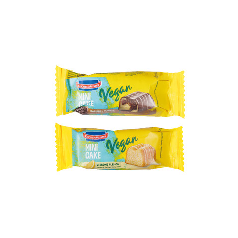 MINI KUCHEN VEGAN MIT WERBEBANDEROLE bedrucken, Art.-Nr. 91648