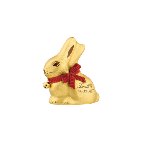 LINDT GOLDHASE IN WERBEKARTONAGE, 100 g bedrucken, Art.-Nr. 94539