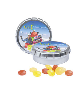 Quick Box, silber, Mini Bonbons Fruchtmix bedrucken, Art.-Nr. 1012.00018