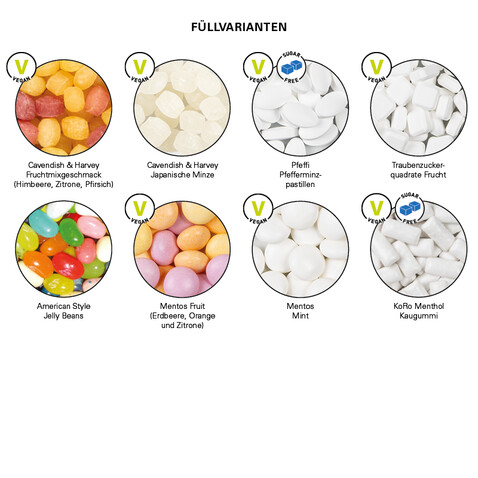Schiebedeckeldose, weiß, Mentos Kaudragee Mint bedrucken, Art.-Nr. 1116.00013  