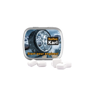 Klappdose, matt-silber, Traubenzuckerquadrate bedrucken, Art.-Nr. 1015.00026 Klappdose, matt-silber, Traubenzuckerquadrate bedrucken, Art.-Nr. 1015.00026