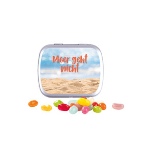 Klappdose, silber-blank, American Style Jelly Beans bedrucken, Art.-Nr. 1015.00063