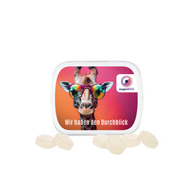 Klappdose, weiß, Mini Bonbons Japanische Minze bedrucken, Art.-Nr. 1015.00072