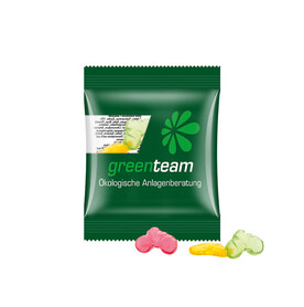 Minitüte,10 g, kompostierbare Folie transparent, Trolli Fruchtgummi Fahrrad bedrucken, Art.-Nr. 1021.00269 Minitüte,10 g, kompostierbare Folie transparent, Trolli Fruchtgummi Fahrrad bedrucken, Art.-Nr. 1021.00269