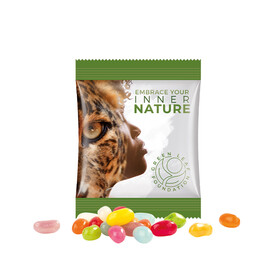 Minitüte, 10 g, Folie weiß, Jelly Beans bedrucken, Art.-Nr. 1021.00320