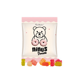 Minitüte, 7 g, Folie weiß, Basic Bärchen mini bedrucken, Art.-Nr. 1021.00332
