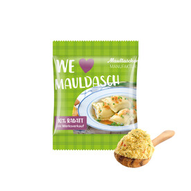 Minitüte, 10 g, Folie weiß, Maistro Meine klare Suppe bedrucken, Art.-Nr. 1021.00363