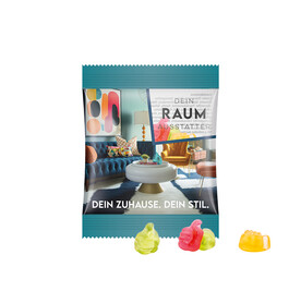 Minitüte,15 g, Folie transparent, Trolli Fruchtgummi Daumen bedrucken, Art.-Nr. 1021.00377