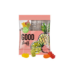 Minitüte,12 g, Folie transparent, Trolli Vegane Gummibärchen, 14% Fruchtsaft bedrucken, Art.-Nr. 1021.00381