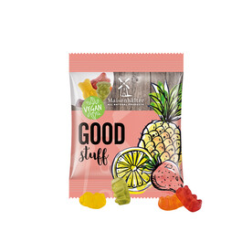 Minitüte,12 g, Folie transparent, Trolli Vegane Gummibärchen, 14% Fruchtsaft bedrucken, Art.-Nr. 1021.00381