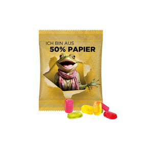 Minitüte, 15 g, Papierfolie weiß, Trolli Fruchtgummi Handy bedrucken, Art.-Nr. 1021.00431