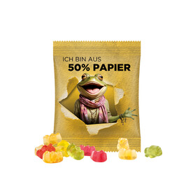 Minitüte, 10 g, Papierfolie weiß, Trolli Premium Bärchen bedrucken, Art.-Nr. 1021.00448