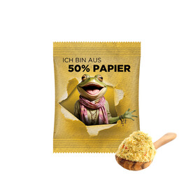 Minitüte, 10 g, Folie mit 50% Papieranteil, Maistro Meine klare Suppe bedrucken, Art.-Nr. 1021.00481