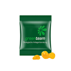Minitüte, 15 g, kompostierbare Folie weiß, Trolli Vitamin Fruchtgummi bedrucken, Art.-Nr. 1022.00078