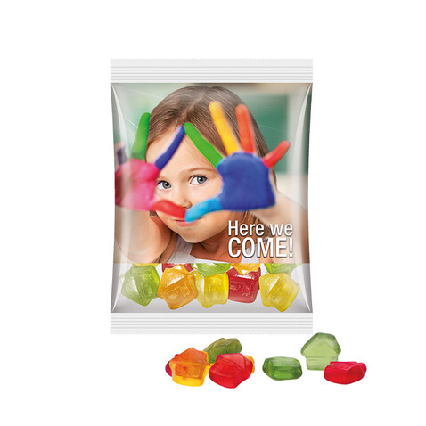 Maxitüte, Folie transparent, Trolli Fruchtgummi Haus bedrucken, Art.-Nr. 1024.00029