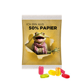 Maxitüte, Folie mit ca. 50% Papieranteil, weiß, Trolli Fruchtgummi Handy bedrucken, Art.-Nr. 1024.00060