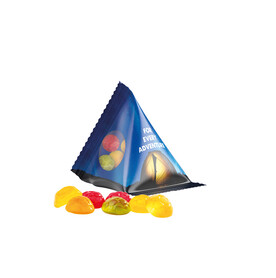 Fruchtgummi Tetraeder Folie, transparent Trolli Fruchtgummi Fußbälle bedrucken, Art.-Nr. 1027.00048