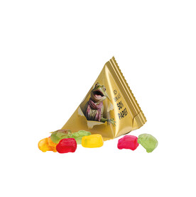 Fruchtgummi Tetraeder, Papierfolie weiß, Trolli Fruchtgummi Auto-Mischung bedrucken, Art.-Nr. 1027.00074 Fruchtgummi Tetraeder, Papierfolie weiß, Trolli Fruchtgummi Auto-Mischung bedrucken, Art.-Nr. 1027.00074