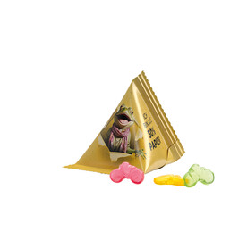 Fruchtgummi Tetraeder, Papierfolie weiß, Trolli Fruchtgummi Fahrrad bedrucken, Art.-Nr. 1027.00075 Fruchtgummi Tetraeder, Papierfolie weiß, Trolli Fruchtgummi Fahrrad bedrucken, Art.-Nr. 1027.00075