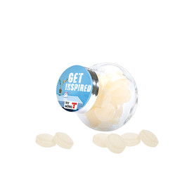 Bonbonglas Mini, Doming, Mini Bonbons Japanische Minze bedrucken, Art.-Nr. 1035.00029
