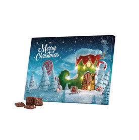 Classic Tisch Adventskalender, Blister gefüllt, Alpenmilch Schokotäfelchen bedrucken, Art.-Nr. 1095.00001