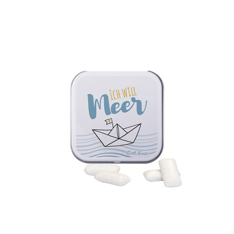 Dose Quadratisch, KoRo Menthol Kaugummi bedrucken, Art.-Nr. 1117.00012