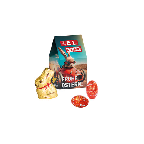 Standbodenbox, Lindt Minieier und Osterhase bedrucken, Art.-Nr. 1125.00003