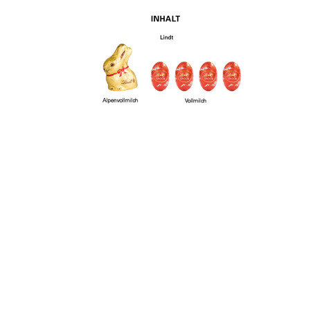 Standbodenbox, Lindt Minieier und Osterhase bedrucken, Art.-Nr. 1125.00003