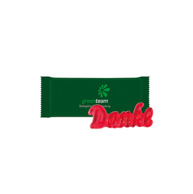 Trolli Fruchtgummi &amp;quot;Danke&amp;quot;, Folie kompostierbar weiß bedrucken, Art.-Nr. 1127.00001