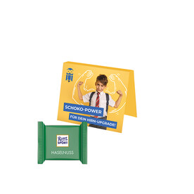 Werbekarte Midi, Ritter SPORT mini Haselnuss bedrucken, Art.-Nr. 1144.00030